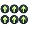 PATIKIL Glowing Arrow Sign Sticker 24 Pack Round Directional Adhesive Removable Floor Decal for Floor Wall Marking Green
