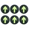 PATIKIL Glowing Arrow Sign Sticker 24 Pack Round Directional Adhesive Removable Floor Decal for Floor Wall Marking Green