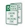 SmartSign 15 Minute Parking Loading And Unloading Zone Sign 2 Pack 18 x 12 inch 2mm Thick Aluminum Composite Green and White Made in USA