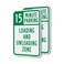 SmartSign 15 Minute Parking Loading And Unloading Zone Sign 2 Pack 18 x 12 inch 2mm Thick Aluminum Composite Green and White Made in USA