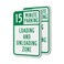SmartSign 15 Minute Parking Loading And Unloading Zone Sign 2 Pack 18 x 12 inch 2mm Thick Aluminum Composite Green and White Made in USA