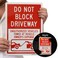 SmartSign Do Not Block Driveway Unauthorized Vehicles Towed at Vehicle Owners Expense Sign 10 x 14 Engineer Grade Reflective Aluminum