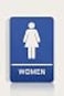 Headline Sign 5210 Womens Restroom ADA Sign with Grade 2 Braille and Tactile Graphics 6 x 9 BlueWhite Made in USA