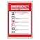 ComplianceSignscom Emergency Contact Numbers 911 Sign 10x7 inch Aluminum for Emergency Response