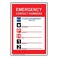 ComplianceSignscom Emergency Contact Numbers 911 Sign 10x7 inch Aluminum for Emergency Response