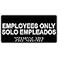 ComplianceSignscom Employees Only Bilingual Sign ADACompliant Braille and Raised Letters 8x4 in Black Acrylic Plastic for Restricted Access