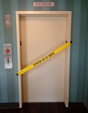 Magnetic Door Barrier Elevator Out of Service Nylon Banner with Magnetic Ends