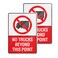 YIKIADA No Trucks Beyond This Point Signs 10 14 Inch 04 Aluminum Reflective Large Road Signage Waterproof Rust Free UV Protected Warning Sign for Outdoor 2 PCS