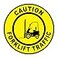 Fastasticdeals Forklift Traffic Signs Floor Decals Caution Yellow AntiSlip Round Shape B Business Industrial Stickers 17Inches Longer Side