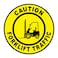 Fastasticdeals Forklift Traffic Signs Floor Decals Caution Yellow AntiSlip Round Shape B Business Industrial Stickers 17Inches Longer Side