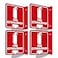 TR TR Fire Extinguisher Sign Fire Extinguisher with Down Arrow 4 Pack 6 x 6 Inches Acrylic 2 predrilled holes Includes Matching Screws Use for Home OfficeBusiness