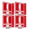 TR TR Fire Extinguisher Sign Fire Extinguisher with Down Arrow 4 Pack 6 x 6 Inches Acrylic 2 predrilled holes Includes Matching Screws Use for Home OfficeBusiness