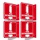 TR TR Fire Extinguisher Sign Fire Extinguisher with Down Arrow 4 Pack 6 x 6 Inches Acrylic 2 predrilled holes Includes Matching Screws Use for Home OfficeBusiness