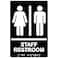 ComplianceSignscom Staff Restroom Sign ADACompliant Braille and Raised Letters 9x6 inch White on Black Acrylic with Adhesive Mounting Strips American Made Safety Signs for the Workplace