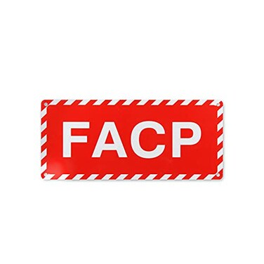 ICObuty FACP Sign 45 x 10 Inch 40 Mil Thick Aluminum Reflective Sign UV Protected Water Proof