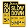 Joffreg Slow Down Speed Limit 5 MPH Sign17 x12 InchesReflective Aluminum 2 Pack