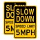 Joffreg Slow Down Speed Limit 5 MPH Sign17 x12 InchesReflective Aluminum 2 Pack