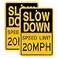 Joffreg Slow Down Speed Limit 20 MPH Sign17 x12 InchesReflective Aluminum 2 Pack