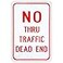 Enjoyist Large No Thru Traffic Sign Dead End Sign 18x 12 040 Rust Free Aluminum Reflective UV Protected and Weatherproof