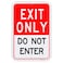Enjoyist Large Exit Only Do Not Enter Sign 18x 12 04 Aluminum Reflective Sign Rust Free AluminumUV Protected and Weatherproof