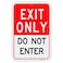 Enjoyist Large Exit Only Do Not Enter Sign 18x 12 04 Aluminum Reflective Sign Rust Free AluminumUV Protected and Weatherproof