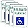 Enjoyist 4 Pack Large Reserved Parking Sign Handicap Parking Sign 18 x 12 040 Rust Free Aluminum Reflective UV Protected and Weatherproof