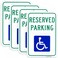 Enjoyist 4 Pack Large Reserved Parking Sign Handicap Parking Sign 18 x 12 040 Rust Free Aluminum Reflective UV Protected and Weatherproof