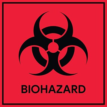 Sutter Signs Biohazard Stickers Signs Pack of 10 Decals for Labs Hospitals and Industrial Use by