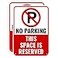 Venicor 2PC Reserved Parking Sign 14 x 10 Inches Aluminum No Parking Metal Sign Private Parking