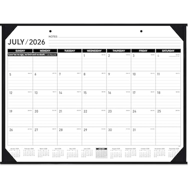 Feteulo 20262027 Desk Calendar JUL 2026 DEC 2027 22 x 17 Large Desk Calendar 20262027 18 Monthly Large DeskWall Calendars 2in1 Corner Protector Desk Pad Large Ruled Blocks