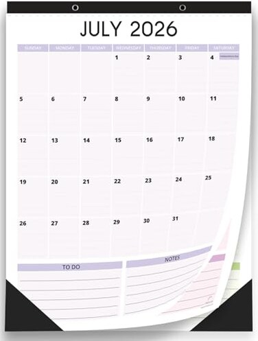 STRIVE ZEN Fridge Calendar 20262027 for Refrigerator by StriveZen 12x16 Inches Large Monthly Magnetic Vertical July 26 December 27 Academic Space for Notes To Do