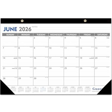 GuassLee Desk Calendar 20262027 19 Monthly Desktop Calendar 17 x 115 Medium Size Runs from Jun 2026Dec 2027 with Julian Dates for Students Family Office Easy Planning