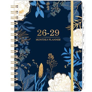 Indeme 20262029 Monthly PlannerCalendar 3 Year Monthly Planner 20262029 63 x 84 July 2026 June 2029 Months Tabs Inner Pocket Elastic Closure TwinWire Binding