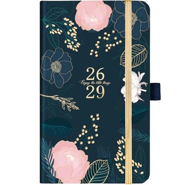 Indeme 20262029 Pocket Planner 3 Year Monthly Planner 20262029 63 x 38 JULY 2026 JUNE 2029 60 Note Pages Inner Pocket Pen Loop Elastic Closure