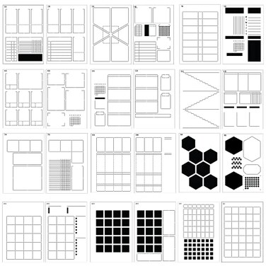 Sunny Streak Speedy Spreads Journal Stencils All Layouts Bundle x24 Planner Stencils for A5 Bullet Dot Grid Journal Notebook Save Time on Weekly and Monthly Calendars Habit Trackers by