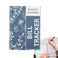 Notewells Bill Payment Tracker Notebook with Spiral Binding and Back Pocket for Financial Tracking Home Finance Monthly Bill Payment Organizer Blue Blossom