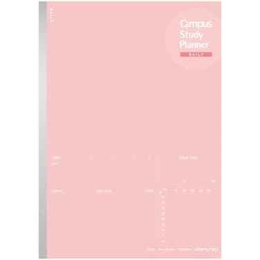 Kokuyo Campus Study Planner Notebook Daily Ruled SemiB5 Light Pink for 63 Days Japan Import NOY80MDLP