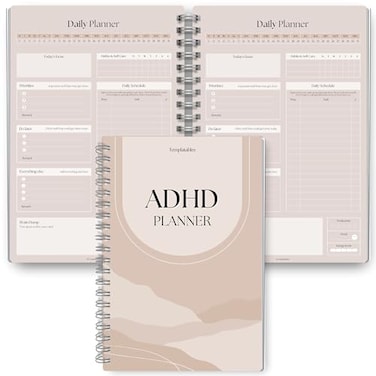 Templatables ADHD Daily Planner for Neurodivergent Adults Productivity Daily Planner Task Management to Stay Organized and Focused Lux