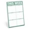 Knock Knock 1Count This Week Pads To Do List Notepads 6 x 9inches each Sage Green