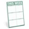 Knock Knock 1Count This Week Pads To Do List Notepads 6 x 9inches each Sage Green