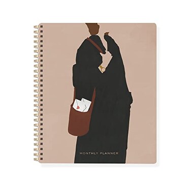 Fringe Studio LOVE LETTERS NONDATED MONTHLY PLANNER WPOCKET 8 X 95 PAPER COVER 12 TAB DIVIDERS STORAGE POCKET 152 PAGES Megan Galante Collection 879110