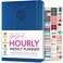 GoGirl Weekly Schedule Planner Hourly Work Life Planner with Time Slots Vertical Agenda Organizer for Daily Productivity A5 Mystic Blue