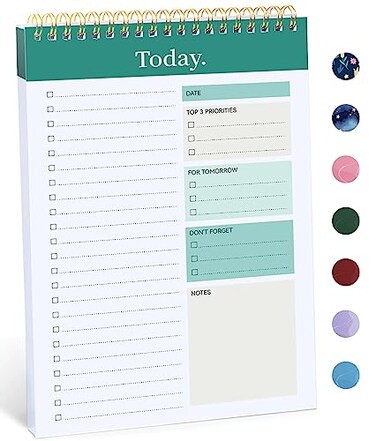 Taja To Do List Notepad To Do List Notebook for Work with 52 Sheets 98 x 65 Undated Daily Planner Perfect for Daily Tasks and Goal Setting Notepad Suitable for Office Home School Greenery Sway