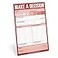 Knock Knock Make A Decision Checklist Note Pad 6 x 9Inches