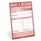 Knock Knock Make A Decision Checklist Note Pad 6 x 9Inches