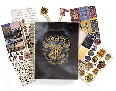 Paper House Productions Harry Potter Hogwarts Crest 12 Month Undated Planner Set with Month and Event Flag Stickers and More