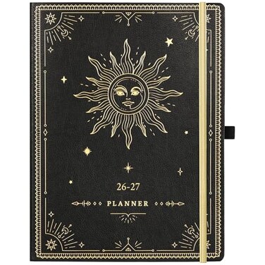 Artfan Planner 20262027 Academic Planner 20262027 Large 2627 Weekly Monthly Planner 85 x 11 Jul 2026 Jun 2027 Leather Cover with Thick Paper Back Pocket Box and Notes Pages The Sun