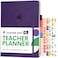 Clever Fox Teacher Planner School Year Planner with Calendars Lesson Plans Book for Classroom Homeschool Organization A4 Purple