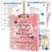 Ospelelf Undated Spiral Bound Planner Daily Weekly and Monthly Planner Pink Teacher Planners 12 Month 85 x 11