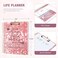 Ospelelf Undated Spiral Bound Planner Daily Weekly and Monthly Planner Pink Teacher Planners 12 Month 85 x 11